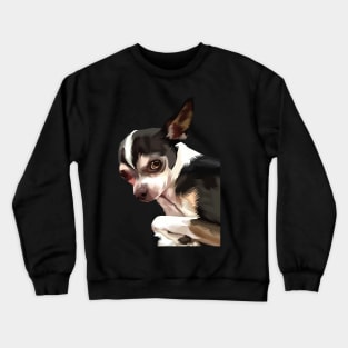 cute puppy-vector art the dog Crewneck Sweatshirt